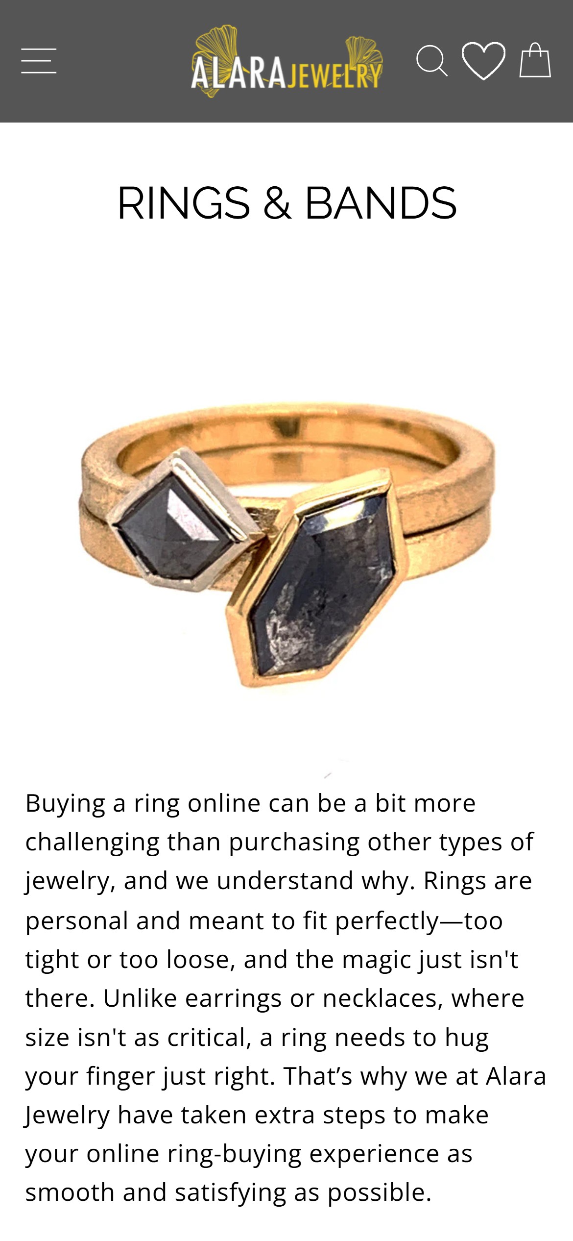 Alara Jewelry — Mobile