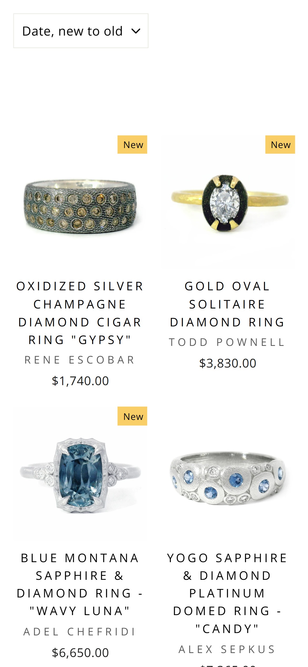 Alara Jewelry — Mobile